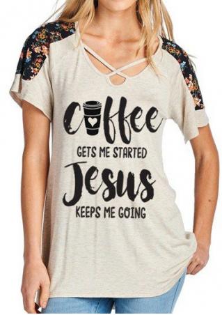 Coffee & Jesus Criss-Cross T-Shirt