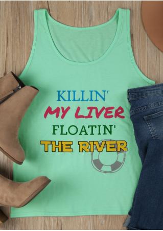 Killin' My Liver Floatin' The River O-Neck Tank