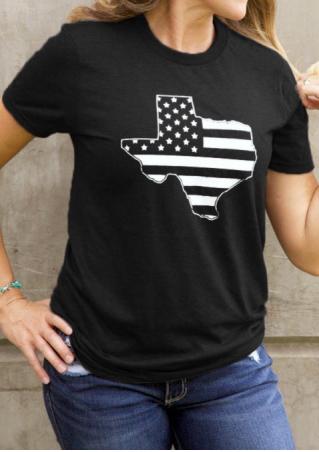 American Flag Texas T-Shirt