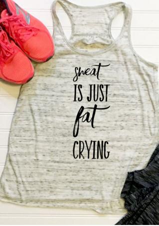 Sweat Is Just Fat Crying Tank