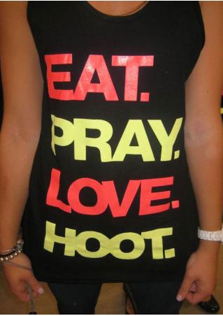 Eat Pray Love Hoot Tank