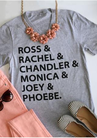 Ross & Rachel & Chandler & Monica T-Shirt without Necklace