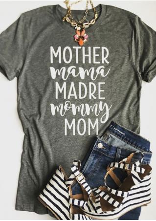 Mother Mama Madre Mommy Mom T-Shirt without Necklace