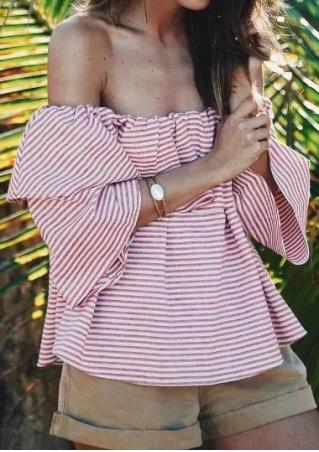 Striped Off Shoulder Blouse