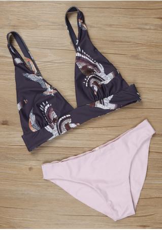 Printed Low Waist Bikini Set