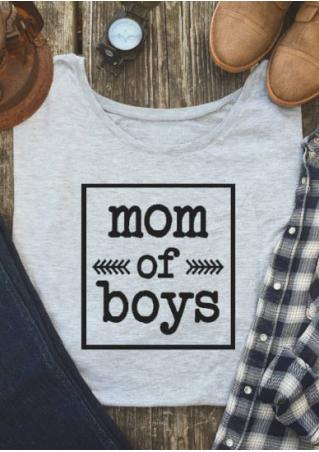 Mom Of Boys Arrow O-Neck T-Shirt