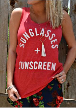 Sunglasses And Sunscreen Tank without Necklace