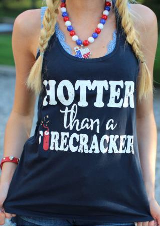 Hotter Than A Firecracker Tank without Necklace