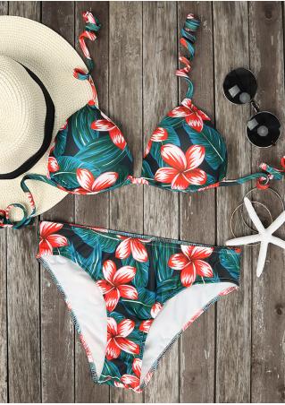 Floral Halter Bikini Set