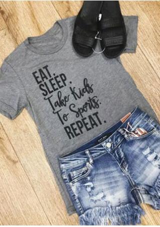 Eat Sleep Take Kids To Sports Repeat Short Sleeve T-Shirt