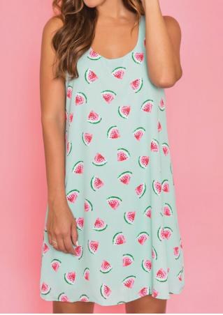Watermelon Sleeveless Mini Dress