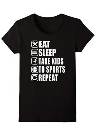 Eat Sleep Take Kids To Sports Repeat T-Shirt