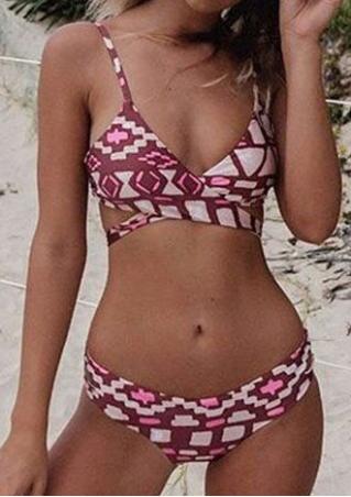 Geometric Printed Bikini Set