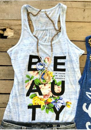 Beauty Floral Tank without Necklace