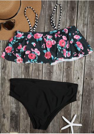 Floral Flouncing Bikini Set