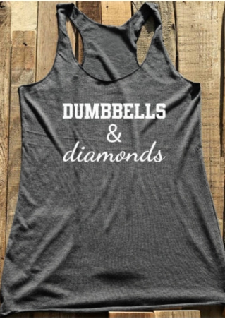 Dumbbells & Diamonds O-Neck Tank