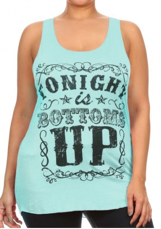 Tonight Is Bottoms Up Plus Size Tank