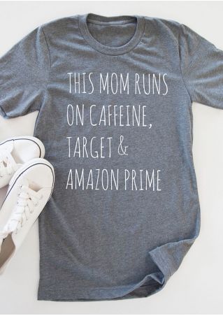 This Mom Runs On Caffeine T-Shirt