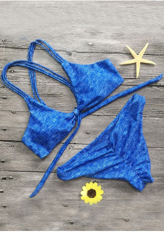 Solid Strappy Ruched Sexy Bikini Set
