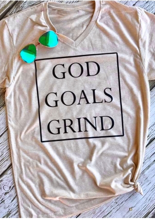 God Goals Grind V-Neck T-Shirt