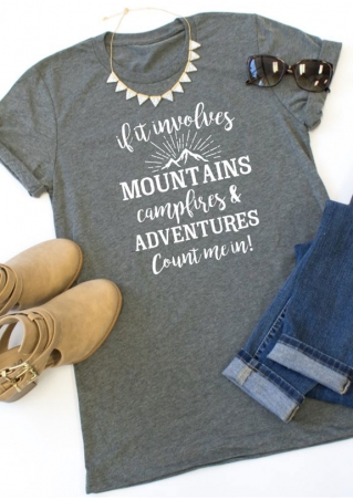 If It Involves Mountains Campfires & Adventures T-Shirt
