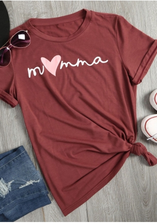 Momma Heart Short Sleeve T-Shirt