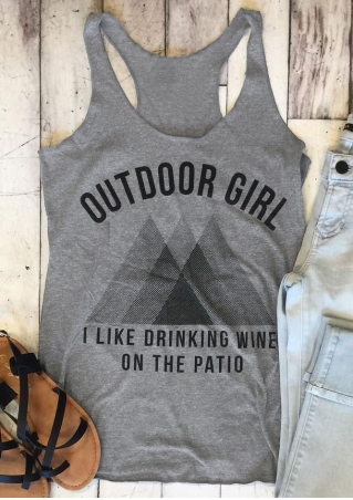 Outdoor Girl I Like Drinking Wine Tank