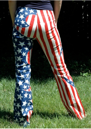 American Flag Drawstring Pants
