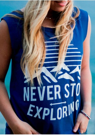 Never Stop Exploring Tank without Necklace