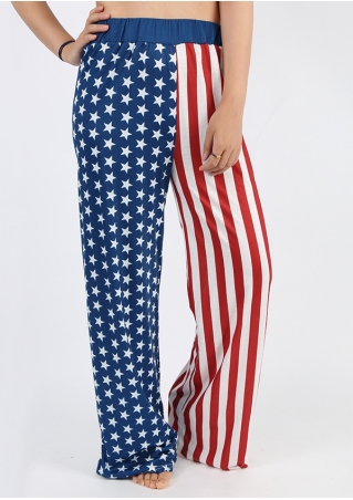 American Flag Wide Leg Pants