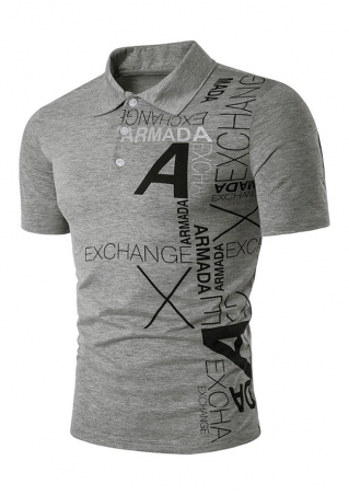 A Exchange Turn-Down Collar T-Shirt