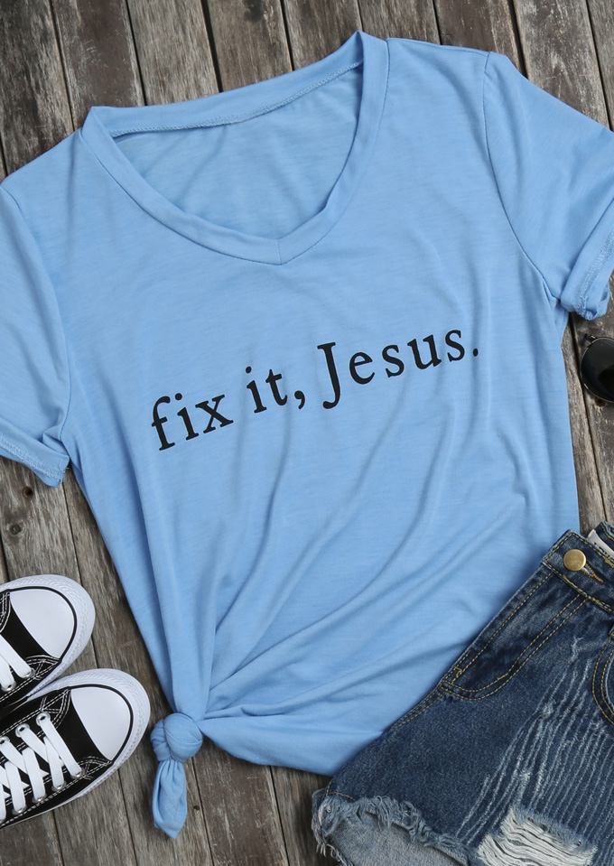 Fix It Jesus Short Sleeve T-Shirt - Fairyseason