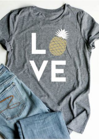 Love Pineapple Short Sleeve T-Shirt