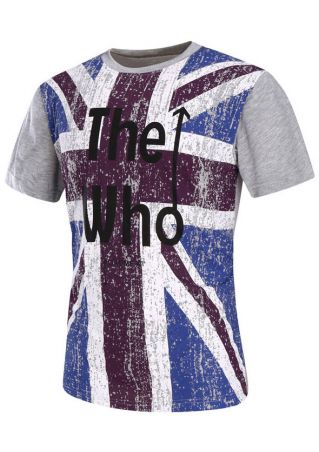 The Who British Flag Printed O-Neck T-Shirt