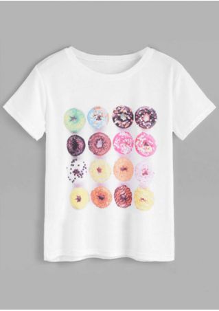 Donuts O-Neck Short Sleeve T-Shirt