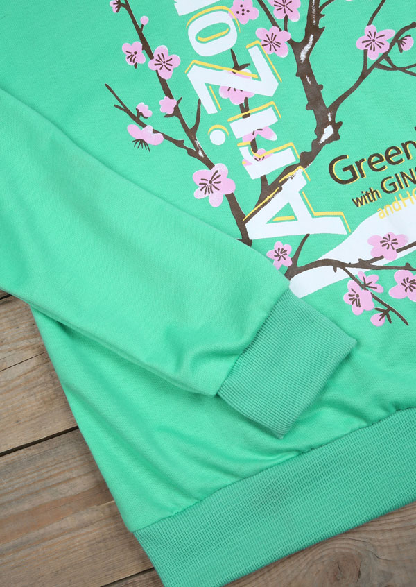 Arizona Green Tea Floral ONeck Sweatshirt Fairyseason