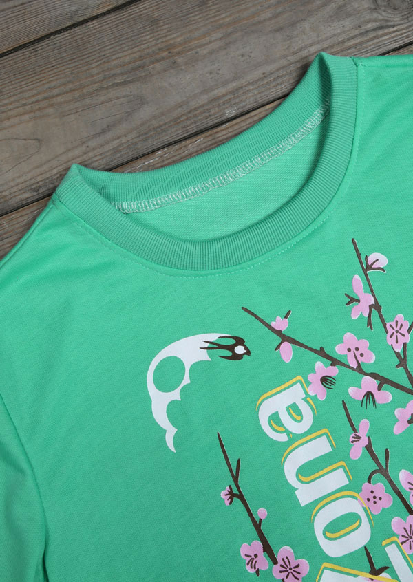 Arizona Green Tea Floral ONeck Sweatshirt Fairyseason