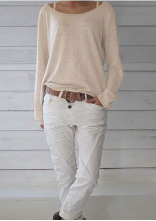 Solid Casual Long Sleeve T-Shirt