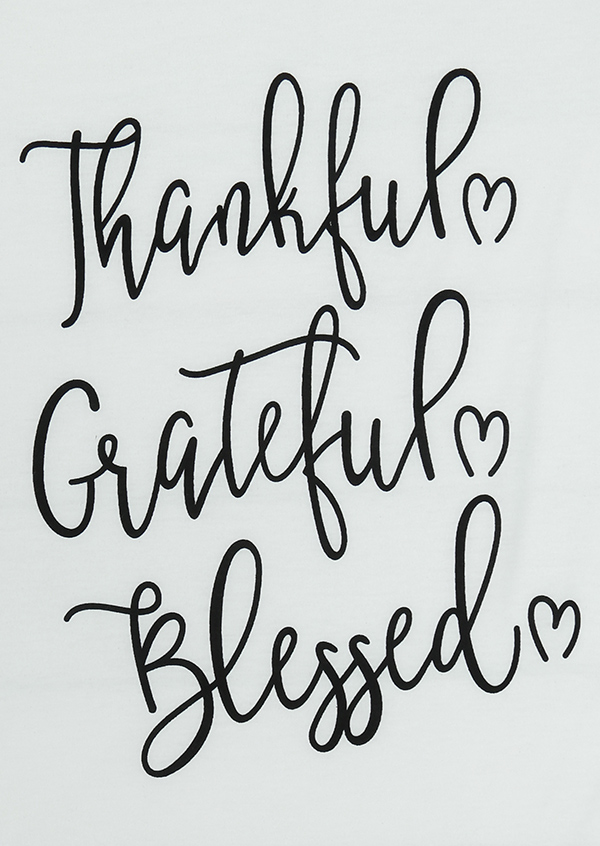 thankful grateful blessed o-neck baseball t-shirt