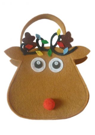 Christmas Cartoon Reindeer Candy Bag Gift Holder