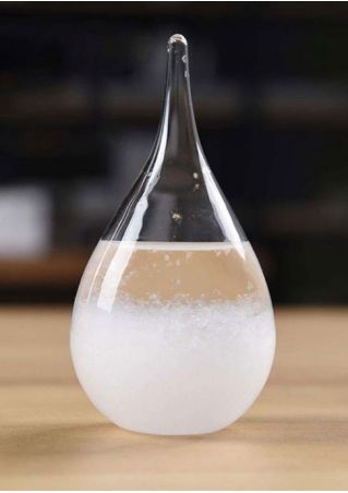 Water Droplet Shaped Weather Forecast Glass Bottle