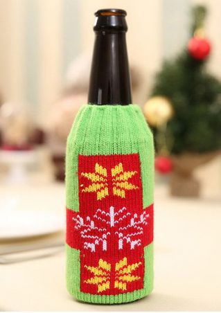 Christmas Wine Bottle Knitting Cover Ornament