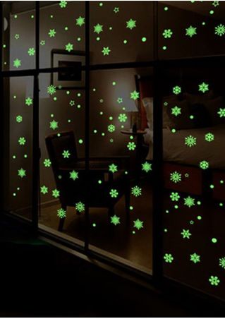 Christmas Luminous Snowflake Glow Wall Sticker