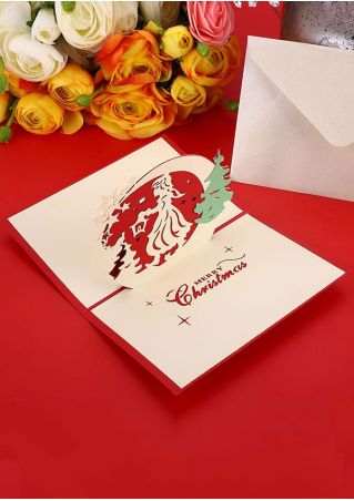 Christmas 3D Pop Up Hollow Out Card