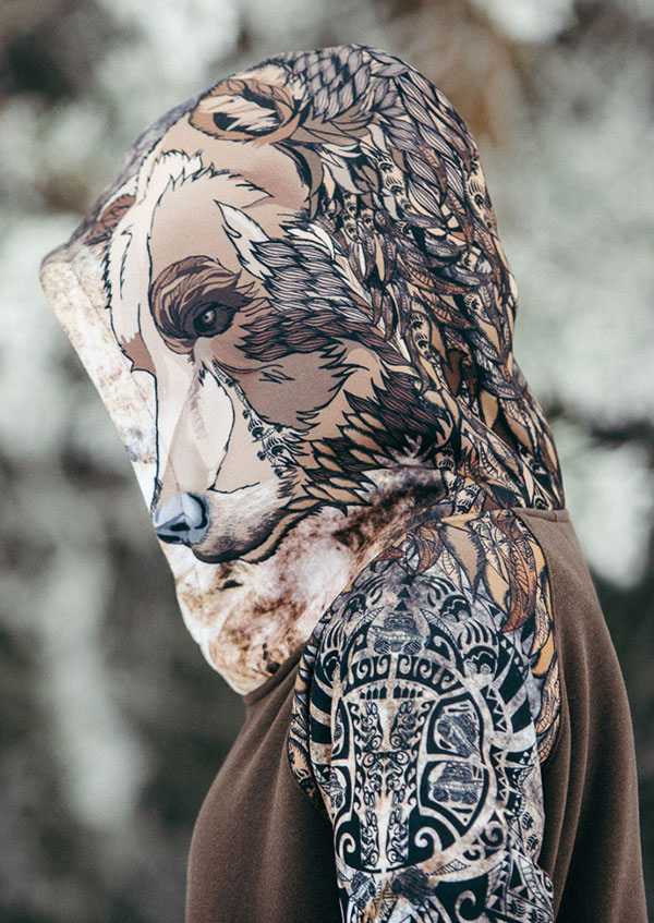animal splicing sleeve hoodie fairyseason animal splicing sleeve hoodie fairyseason