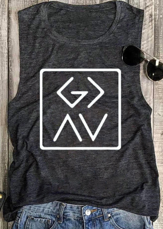 

God Is Greater Than The Highs And Lows Tank, Dark grey, 440379