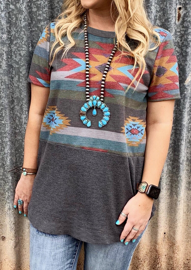 Tees T-shirts Aztec Geometric Printed T-Shirt Tee without Necklace - Gray in Gray. Size
Tees T-shirts Aztec Geometric Printed T-Shirt Tee without Necklace - Gray in Gray. Size