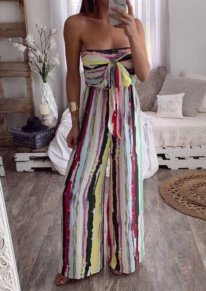 Jumpsuits & Rompers Striped Strapless Tie Jumpsuit without Necklace - Multicolor. Size
Jumpsuits & Rompers Striped Strapless Tie Jumpsuit without Necklace - Multicolor. Size