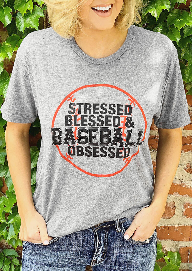 Tees T-shirts Stressed Blessed amp; Baseball Obsessed T-Shirt Tee - Gray. Size: ,M
Tees T-shirts Stressed Blessed amp; Baseball Obsessed T-Shirt Tee - Gray. Size: ,M