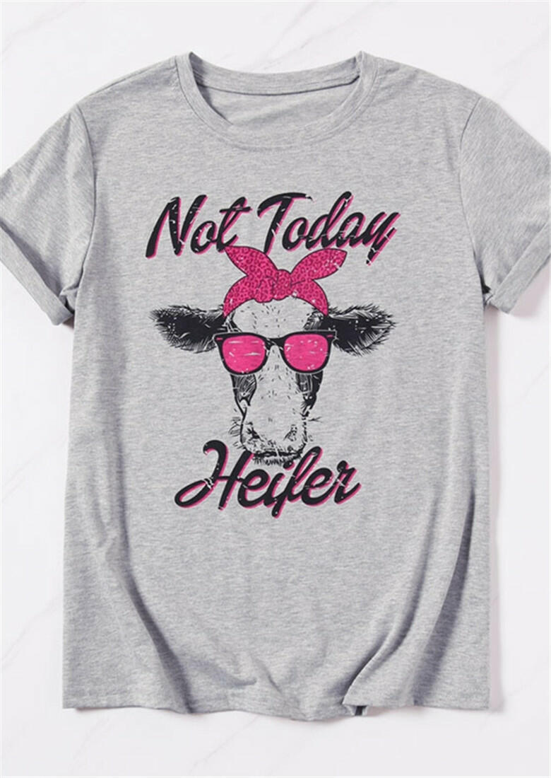 Tees T-shirts Not Today Heifer Steer Skull T-Shirt - Light Grey in Light Grey. Size
Tees T-shirts Not Today Heifer Steer Skull T-Shirt - Light Grey in Light Grey. Size